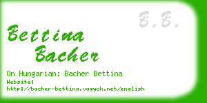 bettina bacher business card